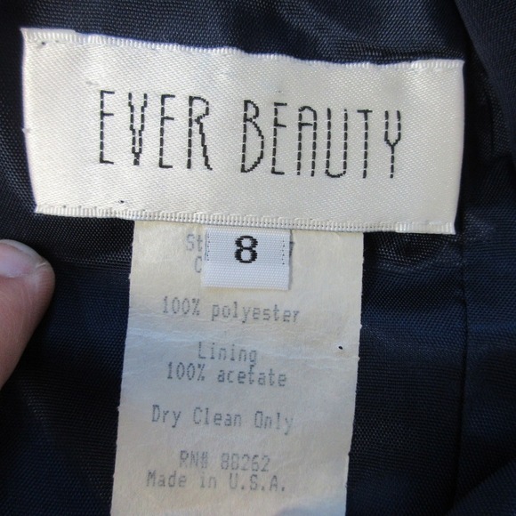 Ever Beauty Formal Maxi Dress 8 Blue Bow Romantic Evening Gown Vtg y2k 478 - Picture 3 of 12